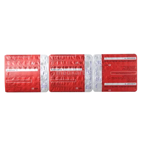 sorbitrate 10mg tablet 50's
